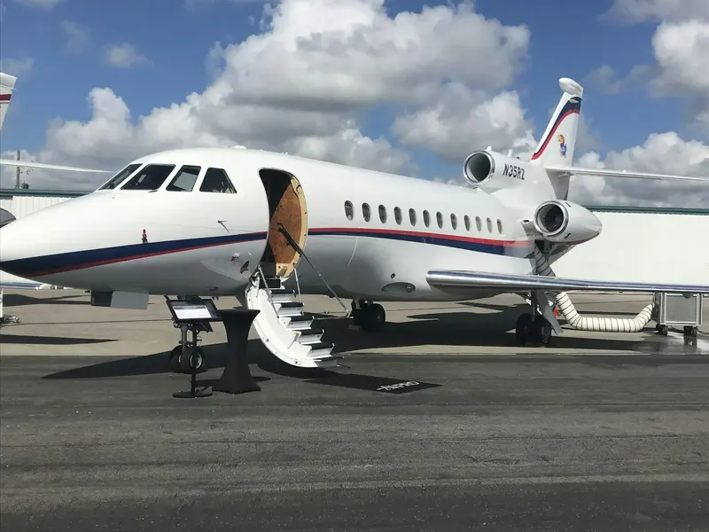 A business jet on the tarmac